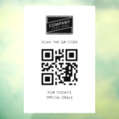 Voeg uw QR-code en bedrijfslogo toe Raamsticker (Vel 3)