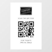 Voeg uw QR-code en bedrijfslogo toe Raamsticker (Vel)