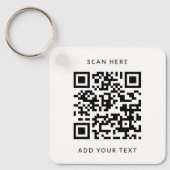 Voeg uw QR-code en Logo Business Promotional toe Sleutelhanger (Voorkant)