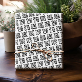 Voeg uw QR-code of logo toe - Zakelijk minimalisti Cadeaupapier