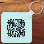 Voeg uw QR Code promotionele Business Cool Aqua to Sleutelhanger (Achterkant)