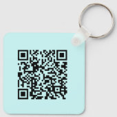Voeg uw QR Code promotionele Business Cool Aqua to Sleutelhanger (Achterkant)