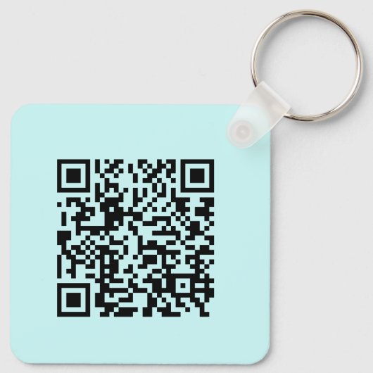 Voeg uw QR Code promotionele Business Cool Aqua to Sleutelhanger (Achterkant)
