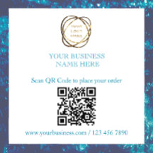Voeg uw QR-code toe Promotioneel Bedrijf Teal Aqua