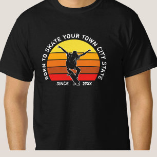 Voeg uw Stadsstaat van de stad tekst toe - geboren T-shirt