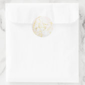 Voeg uw tekst goud marmer blanco moderne elegant ronde sticker (Tas)