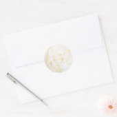 Voeg uw tekst goud marmer blanco moderne elegant ronde sticker (Envelop)