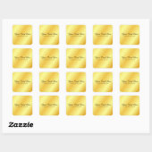 Voeg uw tekst naam monogram script typografie toe vierkante sticker (Vel)