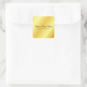 Voeg uw tekst naam monogram script typografie toe vierkante sticker (Tas)