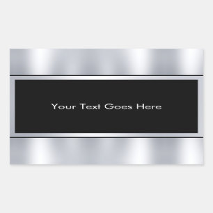 Voeg uw tekst toe Aangepaste lege sjabloon Zwart Z Rechthoekige Sticker