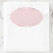 Voeg uw tekst toe Lege sjabloon Moderne Roze Goud Ovale Sticker (Tas)