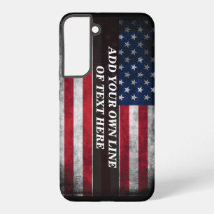 Voeg uw tekst toe op de Amerikaanse vlag Samsung Galaxy Hoesje
