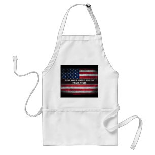 Voeg uw tekst toe op de Amerikaanse vlag Standaard Schort