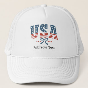 Voeg uw tekst toe Stars & Stripes USA Onafhankelij Trucker Pet