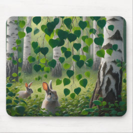 Voeg uw tekst toe Woodland Bunny Muismat