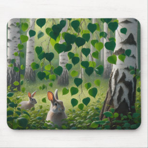 Voeg uw tekst toe Woodland Bunny Muismat