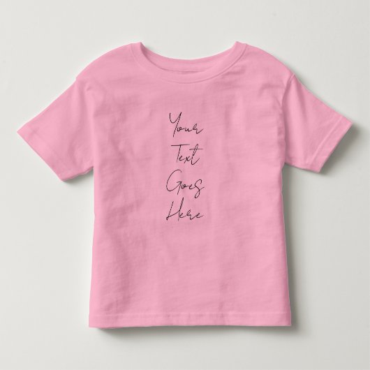 Voeg uw tekstafbeelding hier Pink aangepaste sjabl Kinder Shirts (Voorkant)