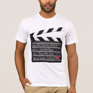 Voeg Uw woorden Movie Director Clapboard toe T-shirt