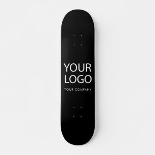 Voeg uw zakelijke Logo en tekst Custom Black Skateboard