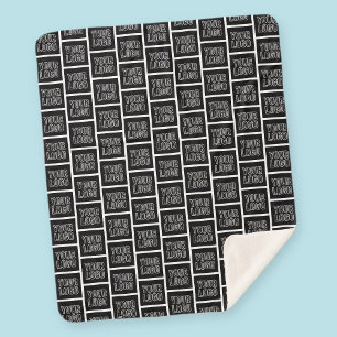 Voeg uw zakelijke Logo, foto of geüploade ontwerp Sherpa Deken