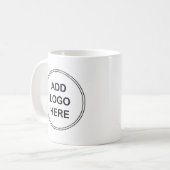 Voeg uw zakelijke Logo koffiehandschoenen toe Koffiemok (Voorkant links)