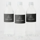 Voeg uw zakelijke Logo promotiezwart toe Waterfles Etiket (Flessen)