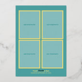 Voeg vier foto's bruiloft aankondiging Kaart (Achterkant)