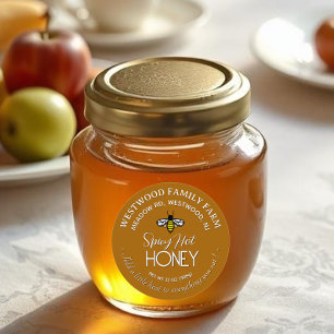 Voeg wat Heat Red Hot Honey Label met Schattigee B