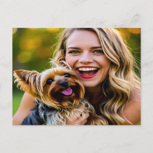 Voeg Yorkshire Terrier-foto personaliseren toe Briefkaart