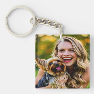 Voeg Yorkshire Terrier-foto personaliseren toe Sleutelhanger