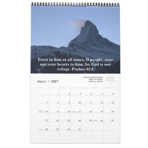 Voeg zakelijk logo Bijbel Schrift originele foto t Kalender