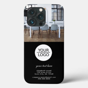 Voeg zwart de Foto van het Bedrijf van de Tekst va iPhone 13 Pro Hoesje