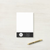 Voeg zwarte promotie van Logo Custom Text Company Post-it® Notes (Op bureau)