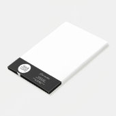 Voeg zwarte promotie van Logo Custom Text Company Post-it® Notes (Schuin)