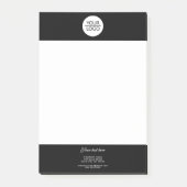 Voeg zwarte promotie van Logo Custom Text Company Post-it® Notes (Voorkant)