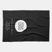 Voeg zwarte promotie van Logo Custom Text Company  Theedoek (Horizontaal)