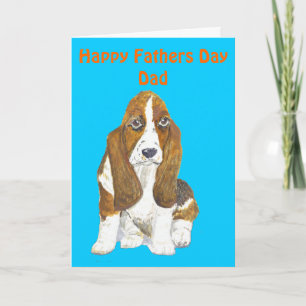 Voegt de Gelukkige Vaderdag Papa van Basset Hound, Kaart