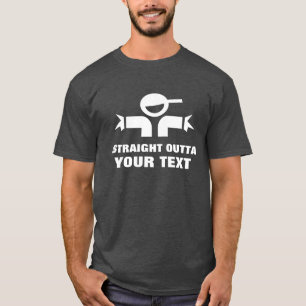 Voegt de RECHTE OUTTA t-shirt van de douane uw