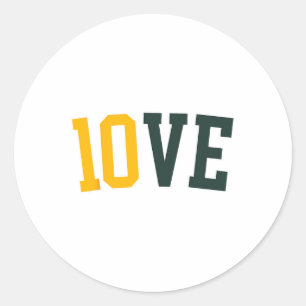 Voel De 10ve Jordan Quarterck Liefde Amerikaanse V Ronde Sticker