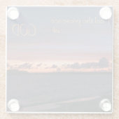 Voel de aanwezigheid van God Glazen Onderzetter (Achterkant)