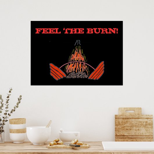 VOEL DE BRON. Gewichtsuitoefening Gym-Poster Poster (Keuken)