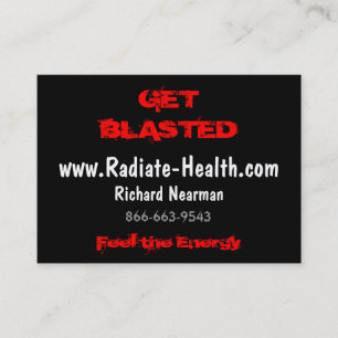Voel de Energie, www.Radiate-Health.com, Richar... Visitekaartje