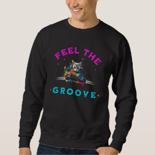 Voel De Groove House Music DJ Kat Kitty Vinyl Trui