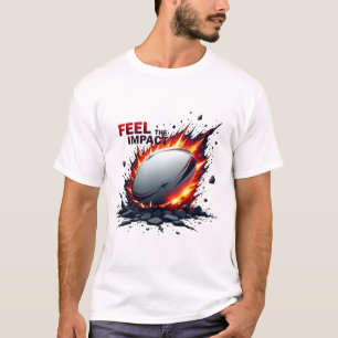 Voel de Impact – Explosieve Rugby Bal Grafiek T-shirt