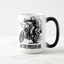 Voel de snelheid ​​van het leven, Racer in Motion Magische Mok