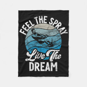 Voel de spray leef de droom waterski fleece deken
