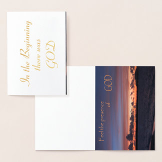 Voel de tegenwoordigheid van GOD Folie Kaarten