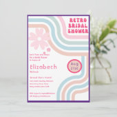 Voel het Ritme! Kosmische Retro 70s Bruidsdouche Kaart (Staand voorkant)