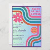 Voel het Ritme! Kosmische Retro 70s Bruidsdouche Kaart (Voorkant)