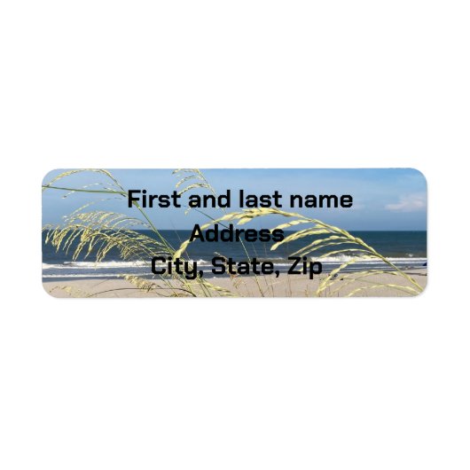 Voel het strand terug adres labels (Voorkant)